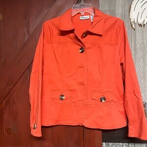 Chico's Vibrant Orange Jean Jacket